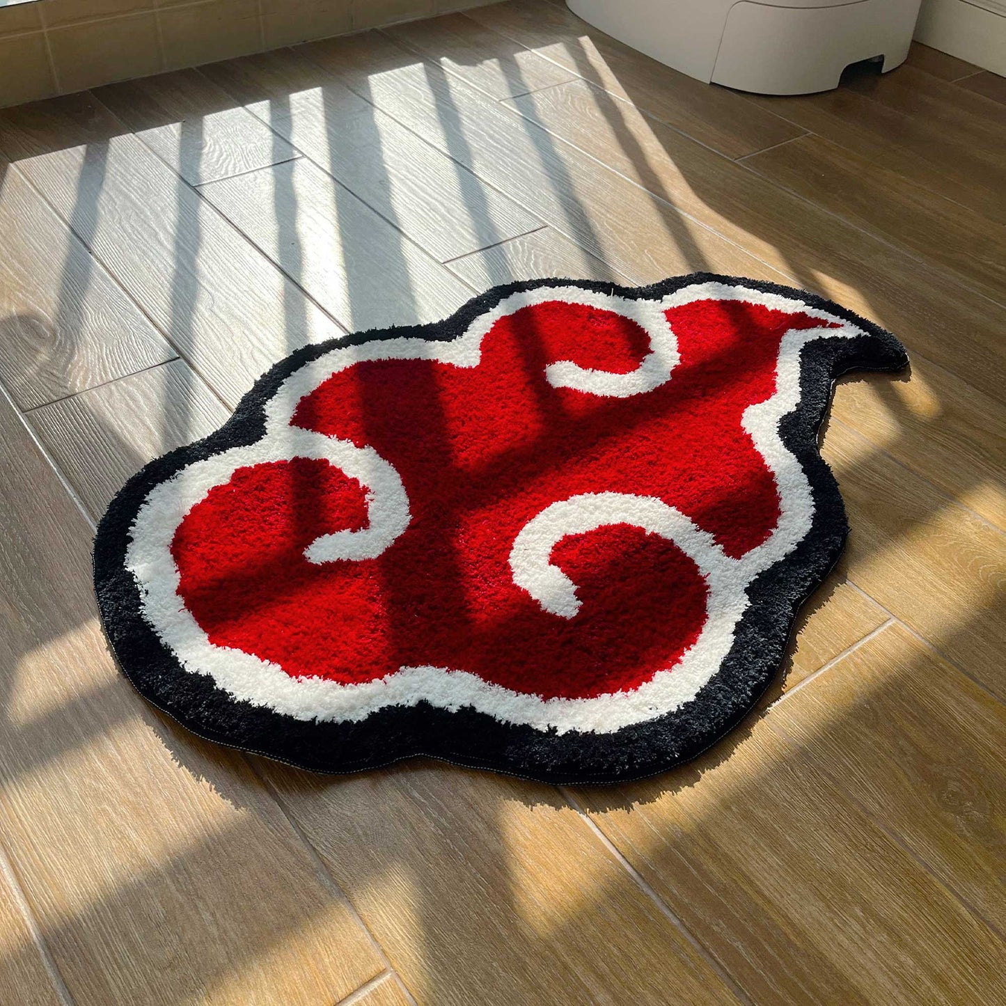 Tufted Rug Naruto Akatsuki Cloud Rug Side View
