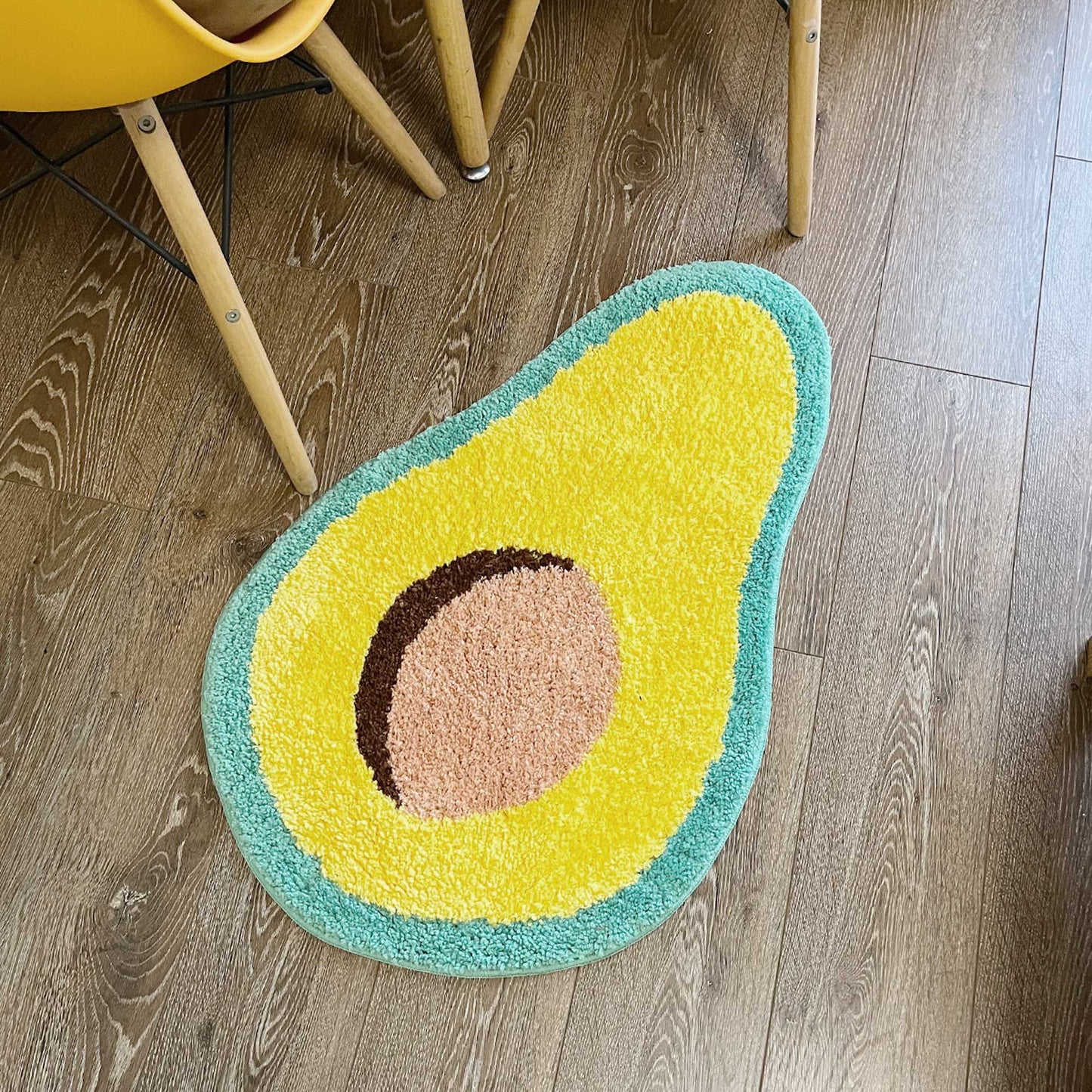 Tufted Rug Avocado Rug in Living Room