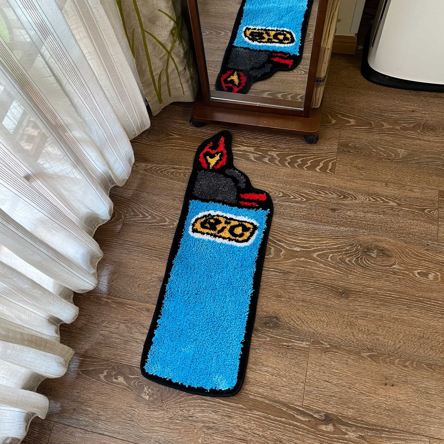 Tufted Rug Bic Lighter Rug in a Bedroom