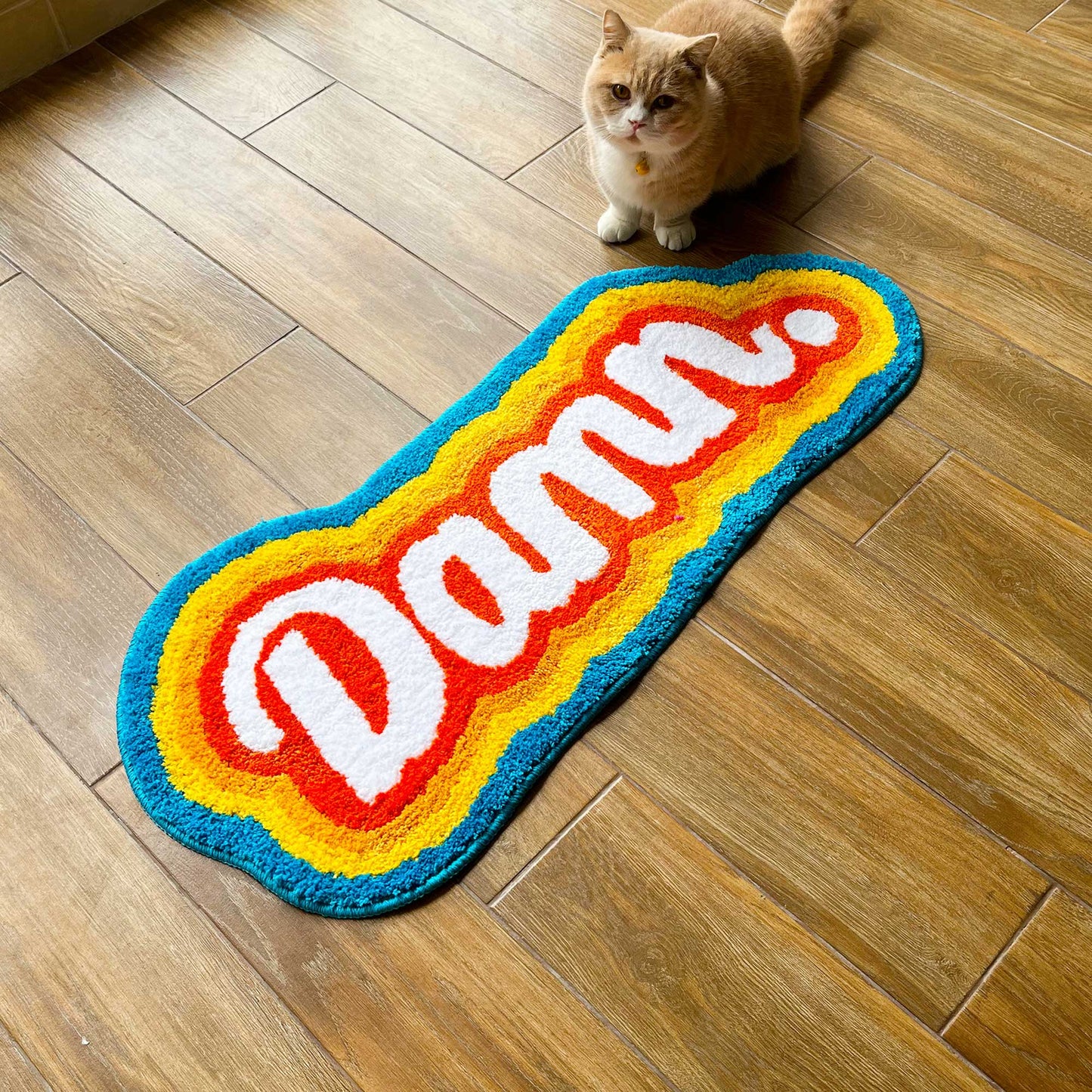 Tufted Rug Rainbow Damn Rug Overhead