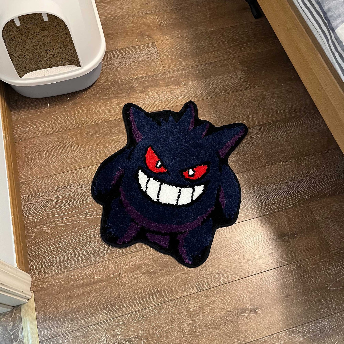 Tufted Rug Pokemon Gengar Rug Front in Bedroom