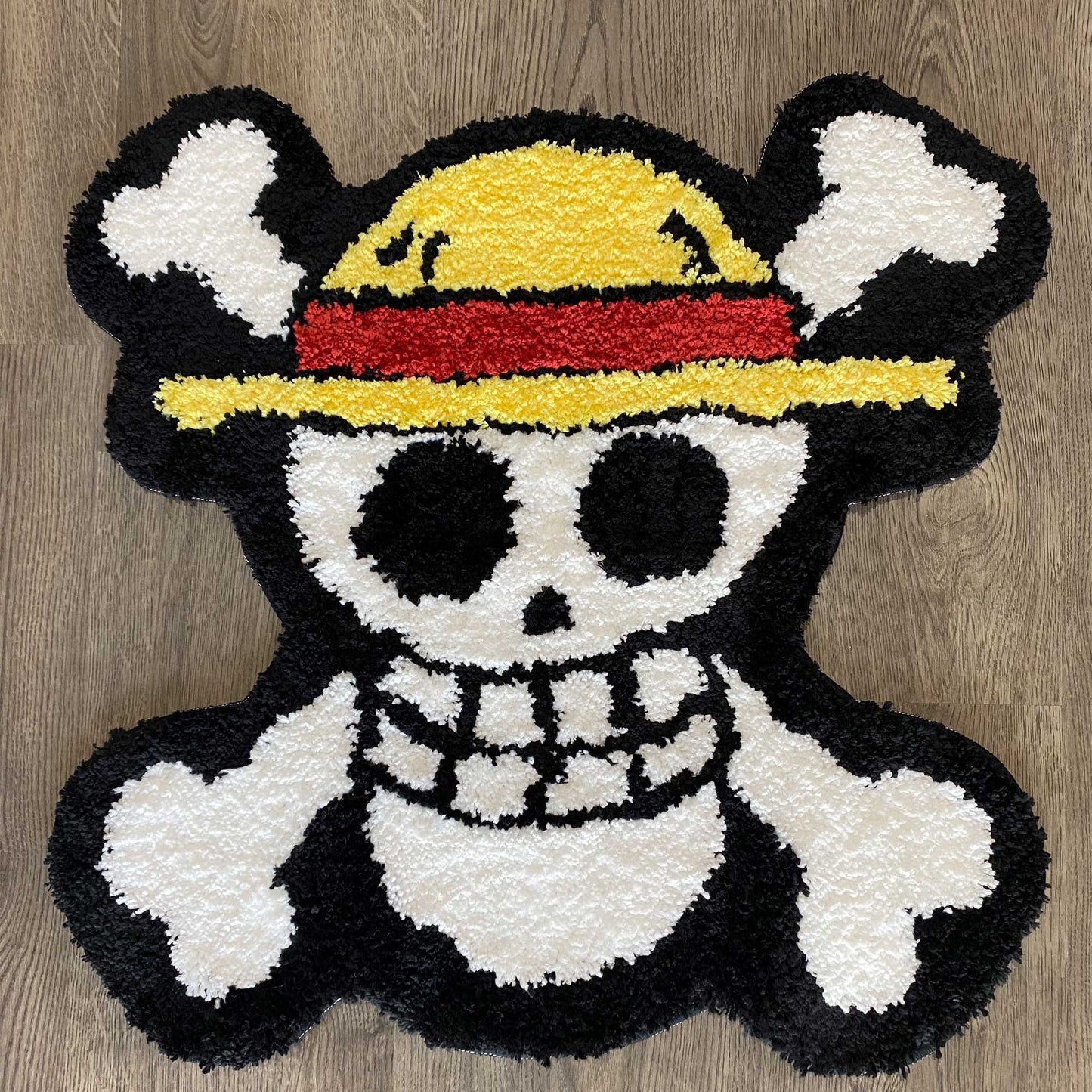 Tufted Rug One Piece Jolly Roger Rug Front Close Up