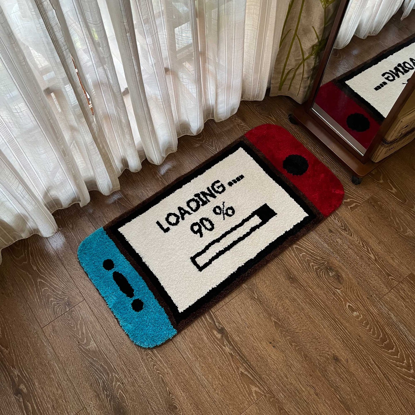 Tufted Rug Nintendo Switch Rug Front in Bedroom