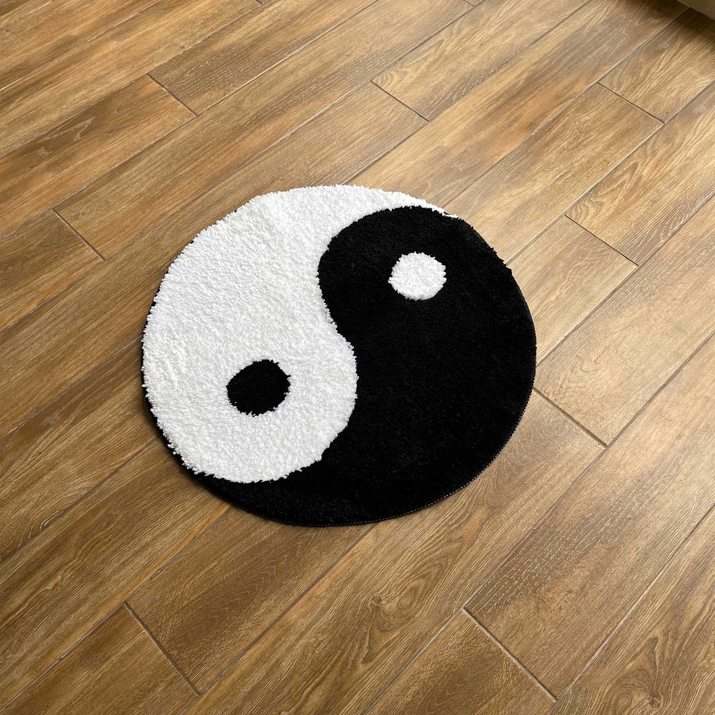 Tufted Rug Yin and Yang Rug Front Diagonal
