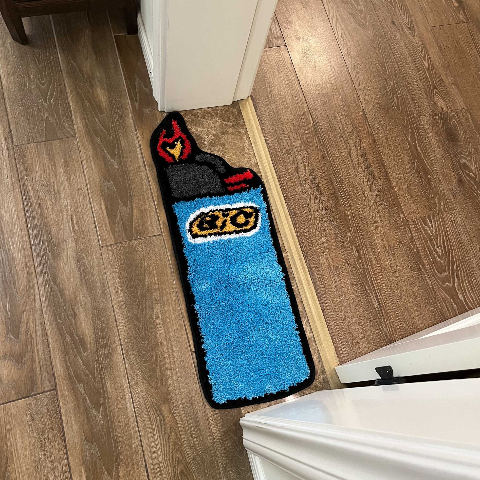 Tufted Rug Bic Lighter Rug in an Entryway