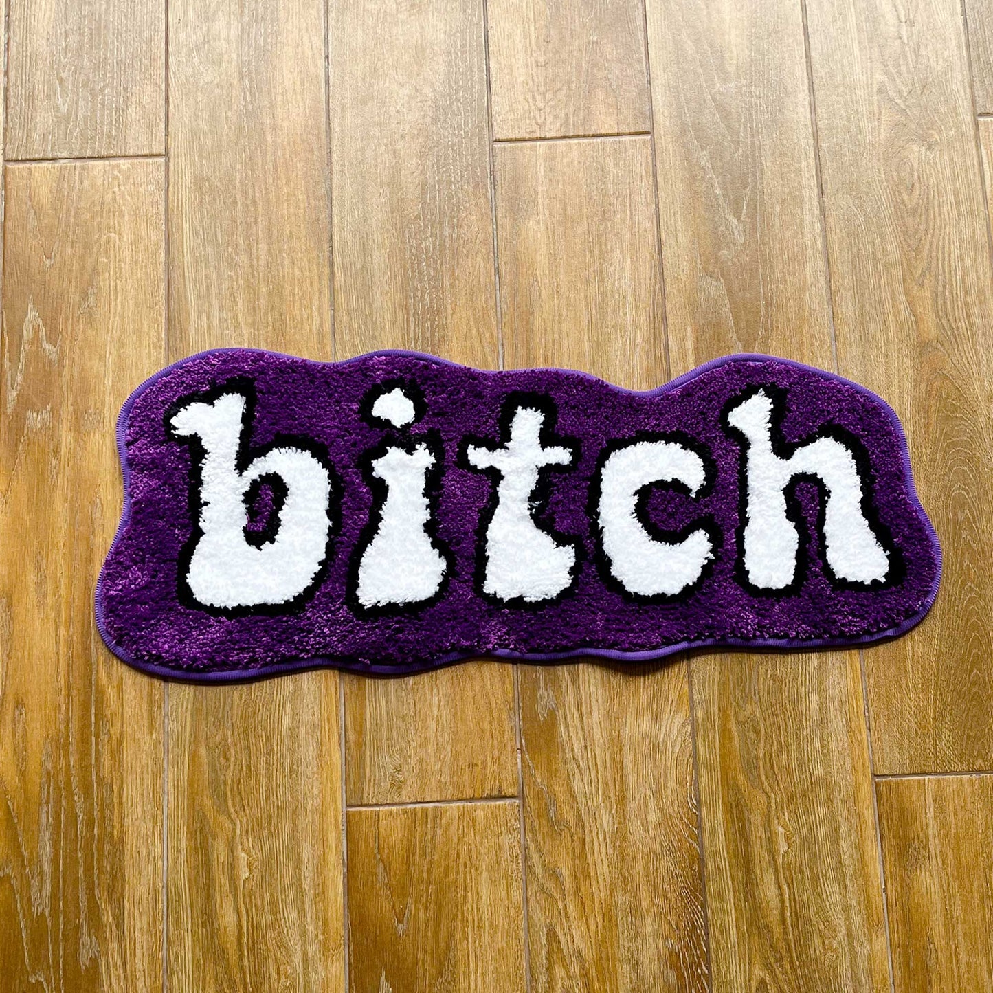 Tufted Rug Purple Bitch Rug Front
