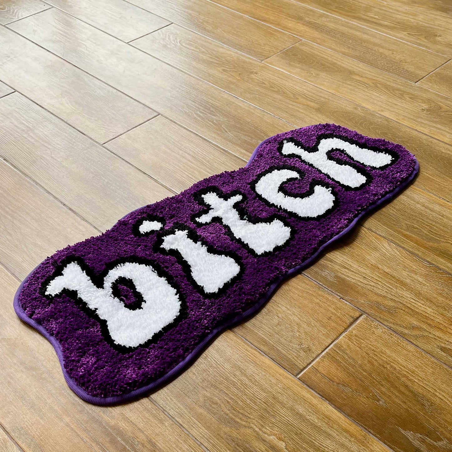 Tufted Rug Purple Bitch Rug Top Down