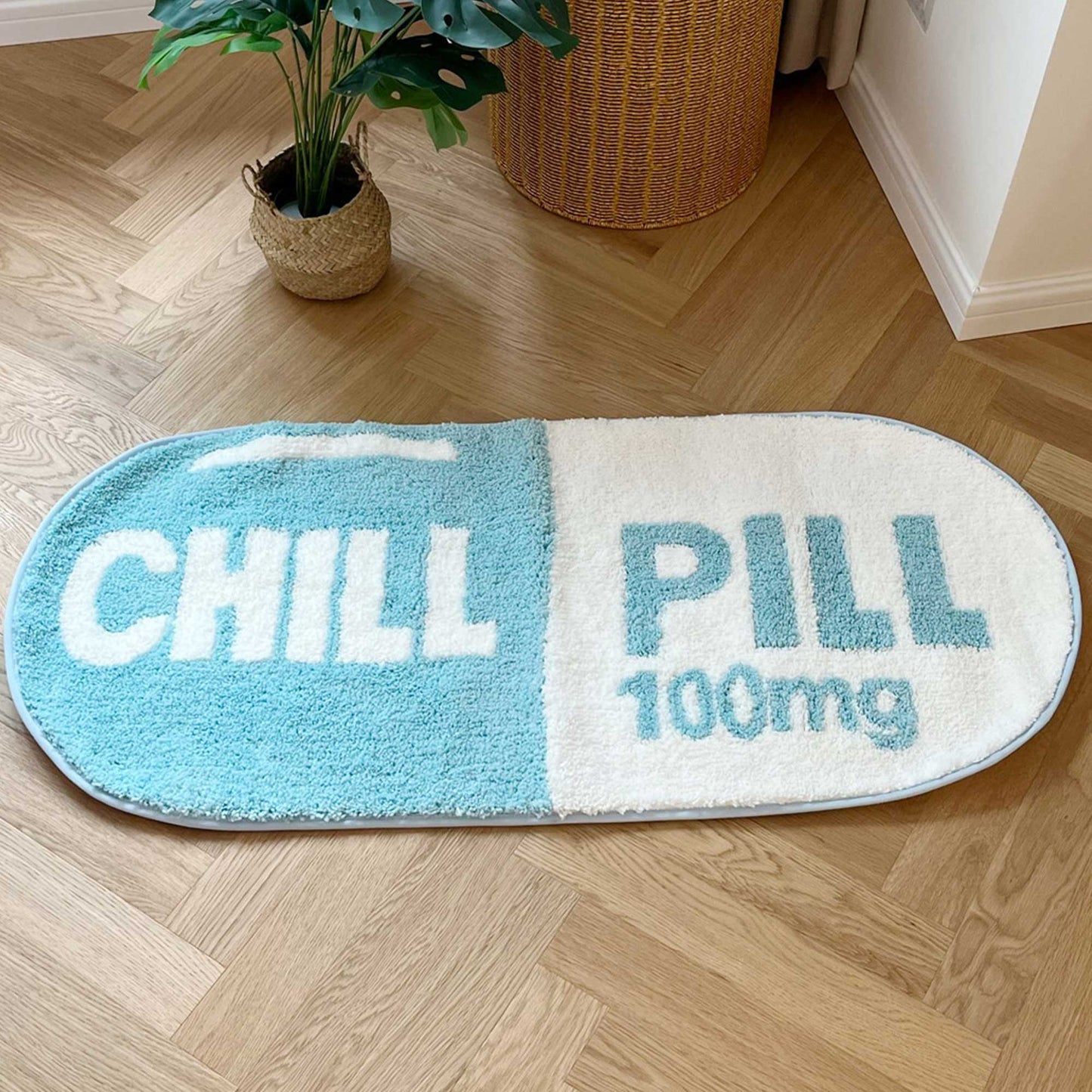 Tufted Rug Blue Chill Pill Rug Front