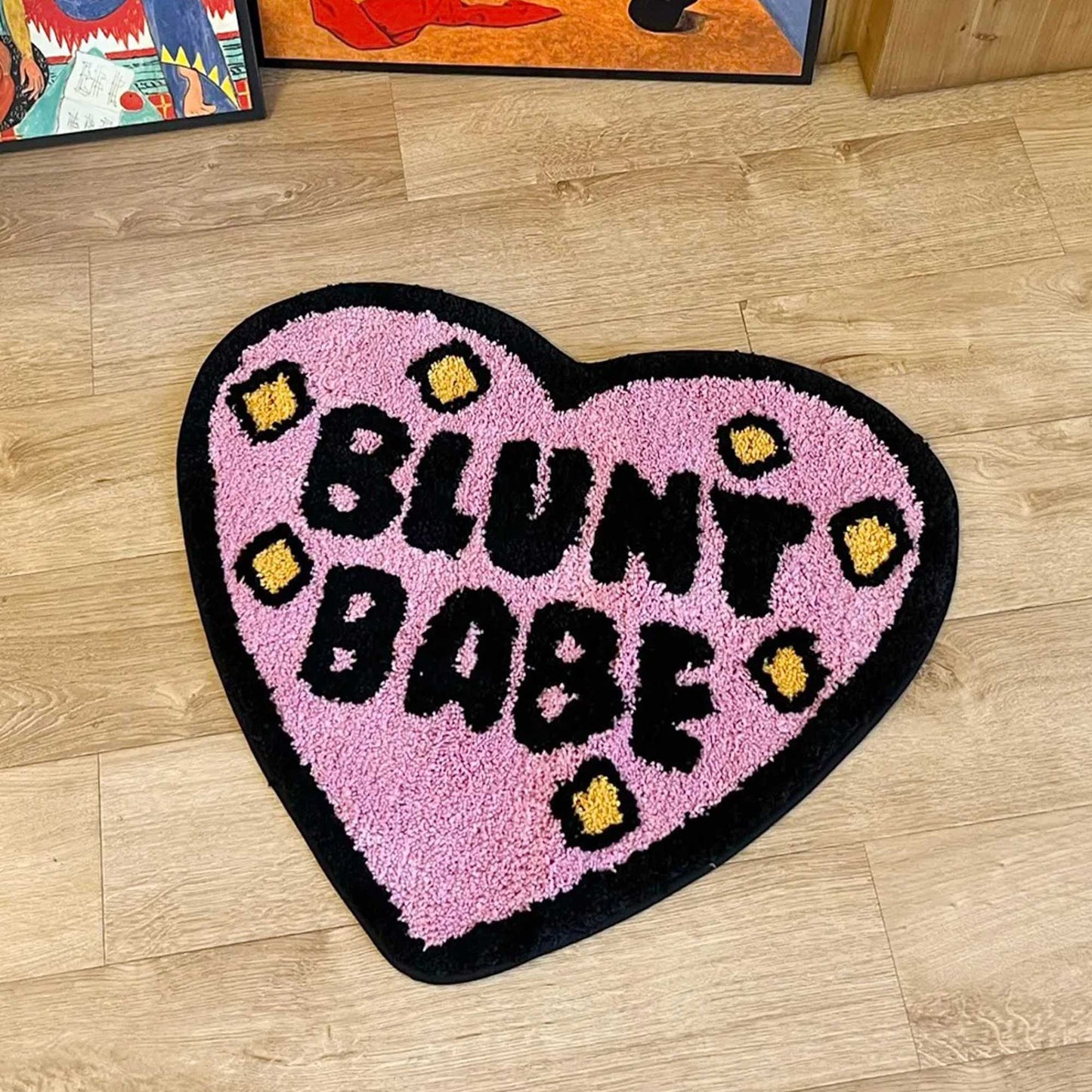 Tufted Rug Blunt Babe Heart Rug Front