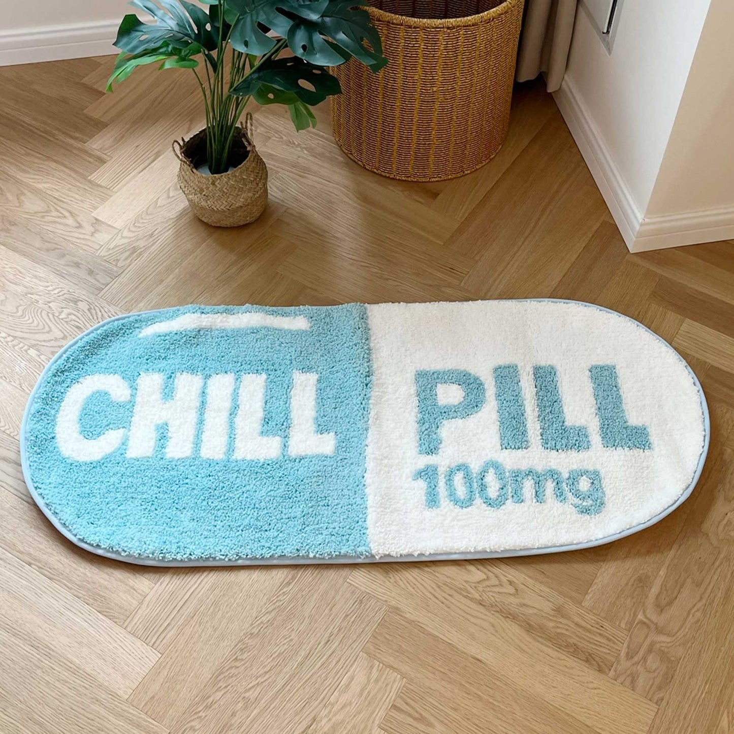 Tufted Rug Blue Chill Pill Rug Front