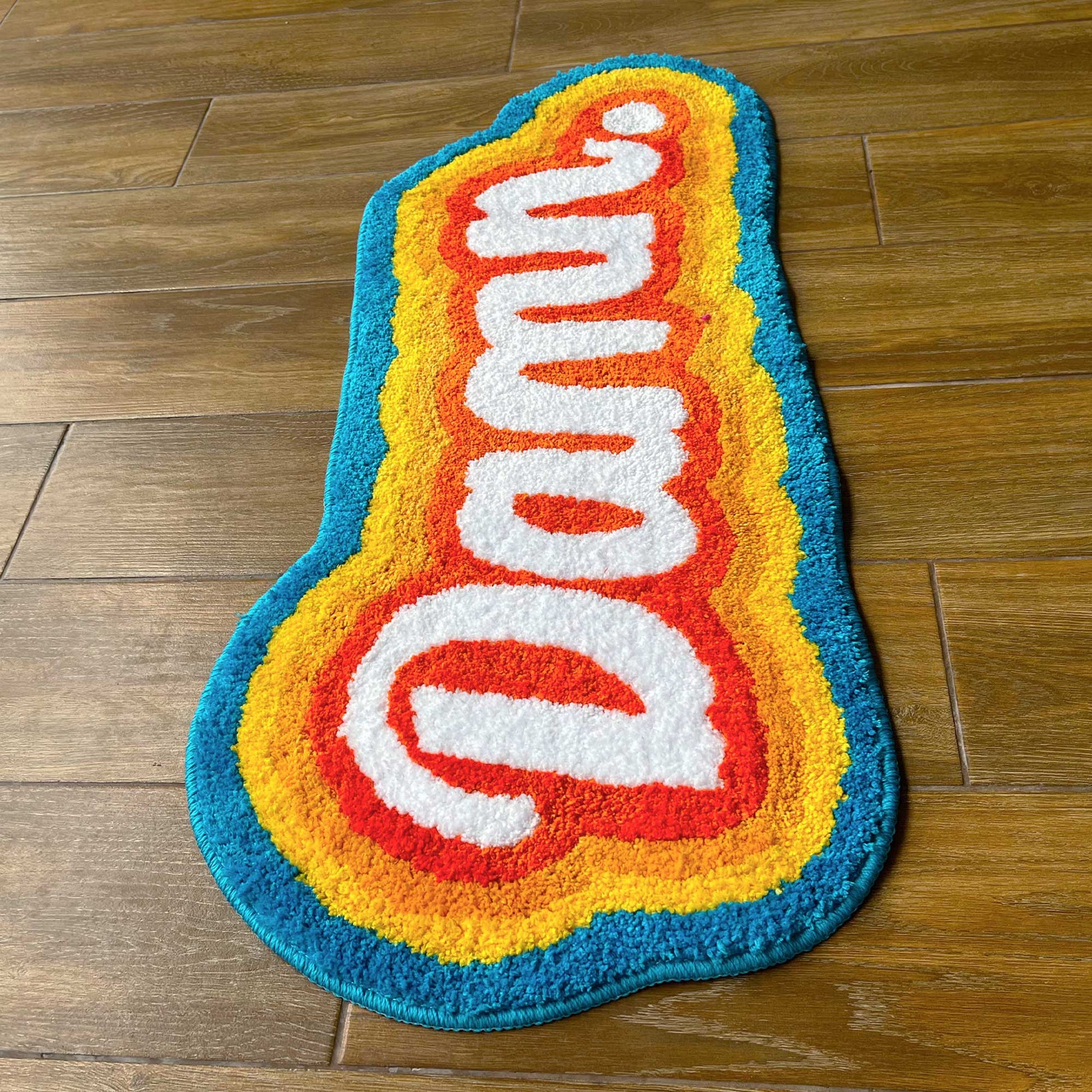 Tufted Rug Rainbow Damn Rug Front Side On