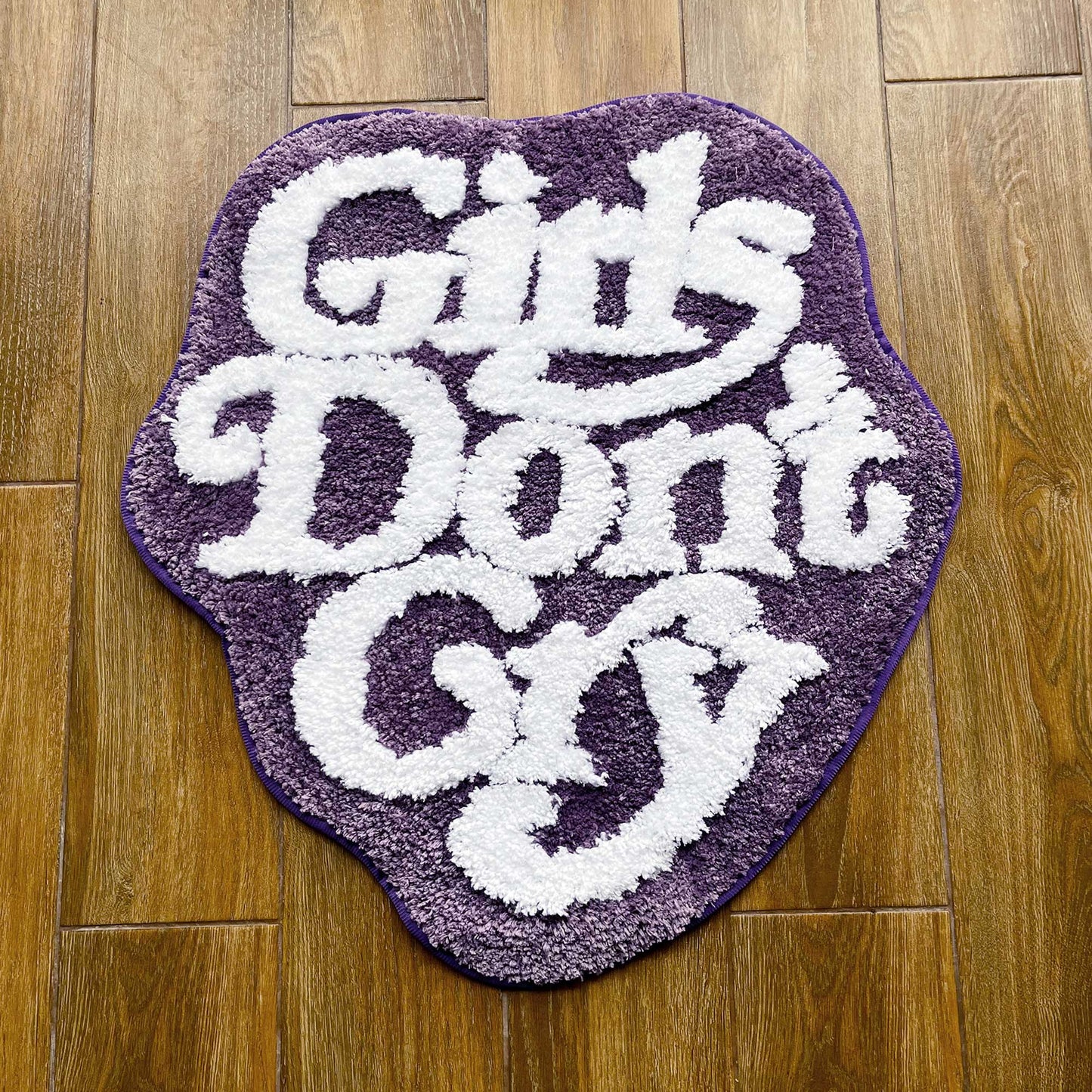 Tufted Rug Purple Girls Don't Cry Rug Front