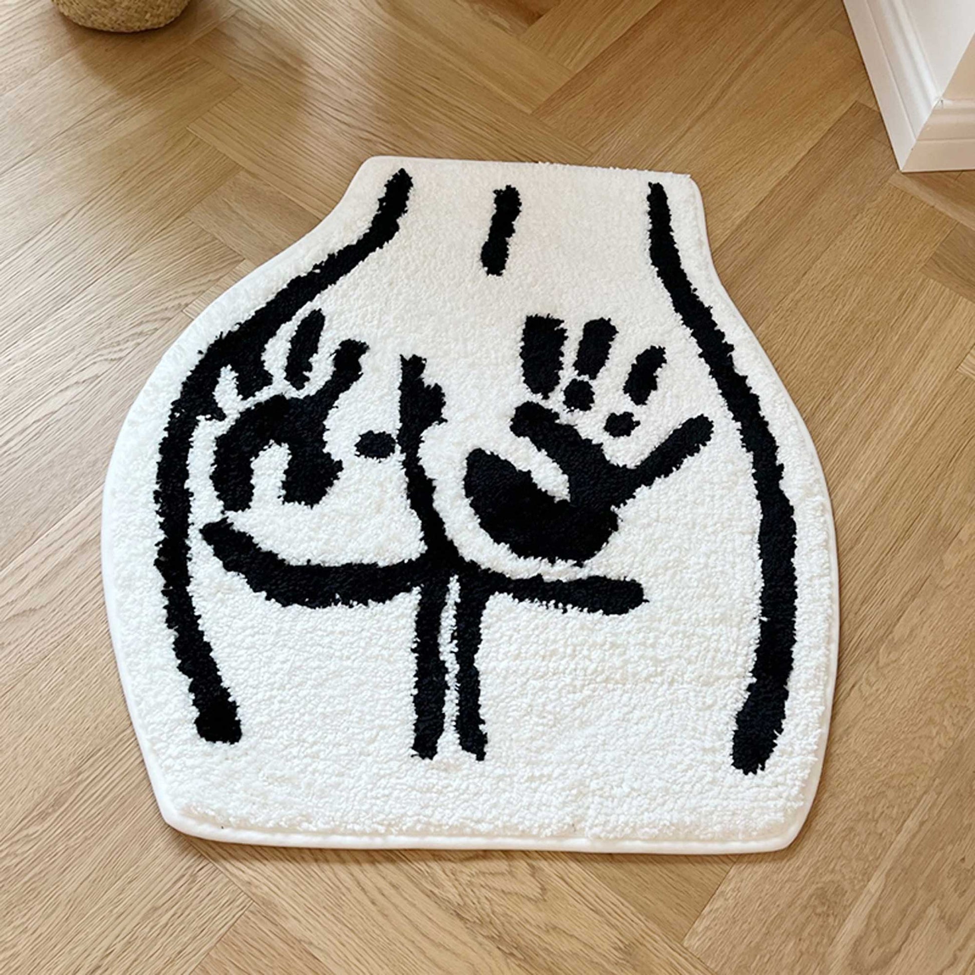 Tufted Rug Handprint on Booty Rug Front