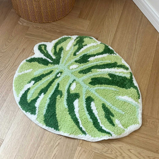 Tufted Rug Monstera Leaf Rug Front