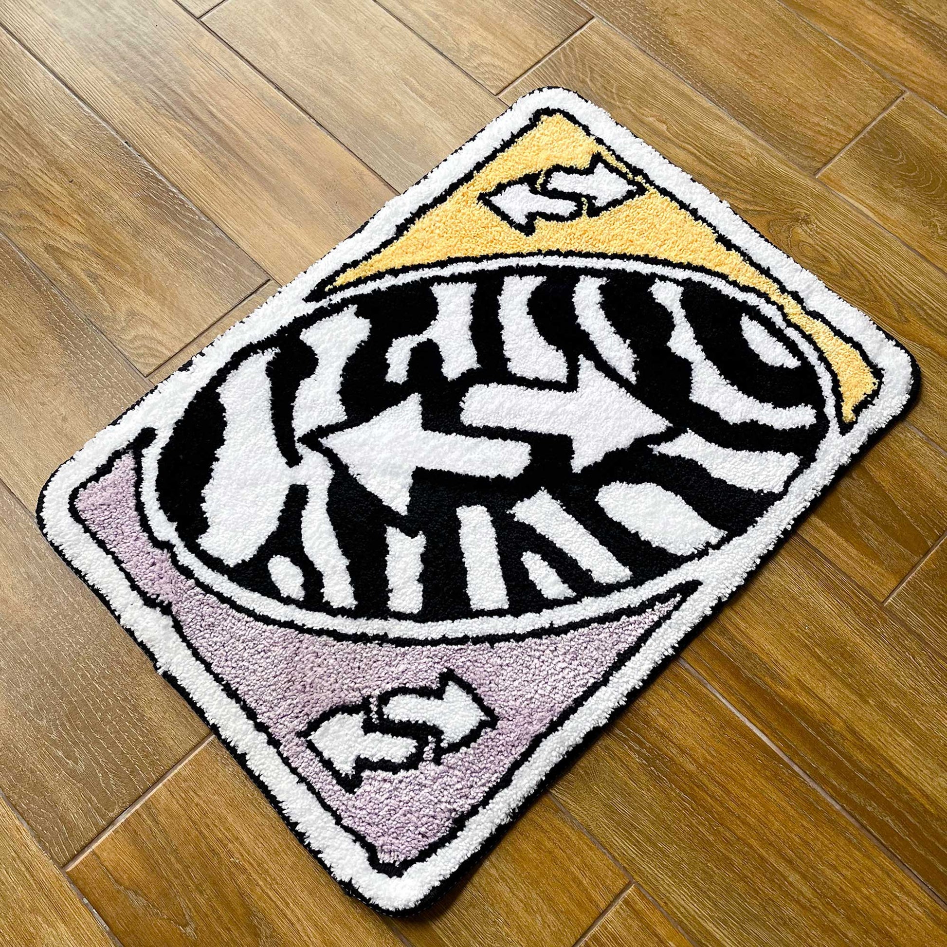 Tufted Rug Multicolored UNO Reverse Card Rug Front