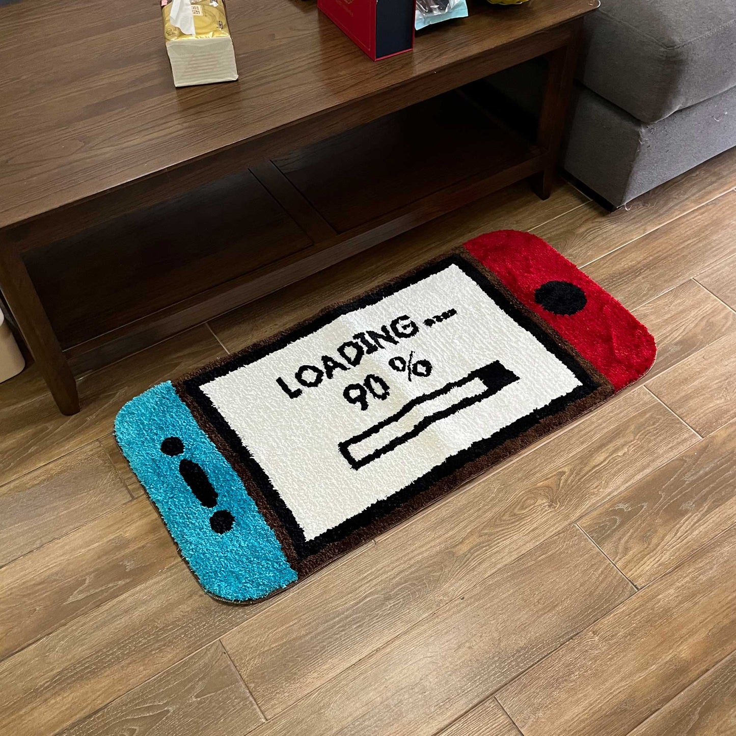 Tufted Rug Nintendo Switch Rug Front in Living Room