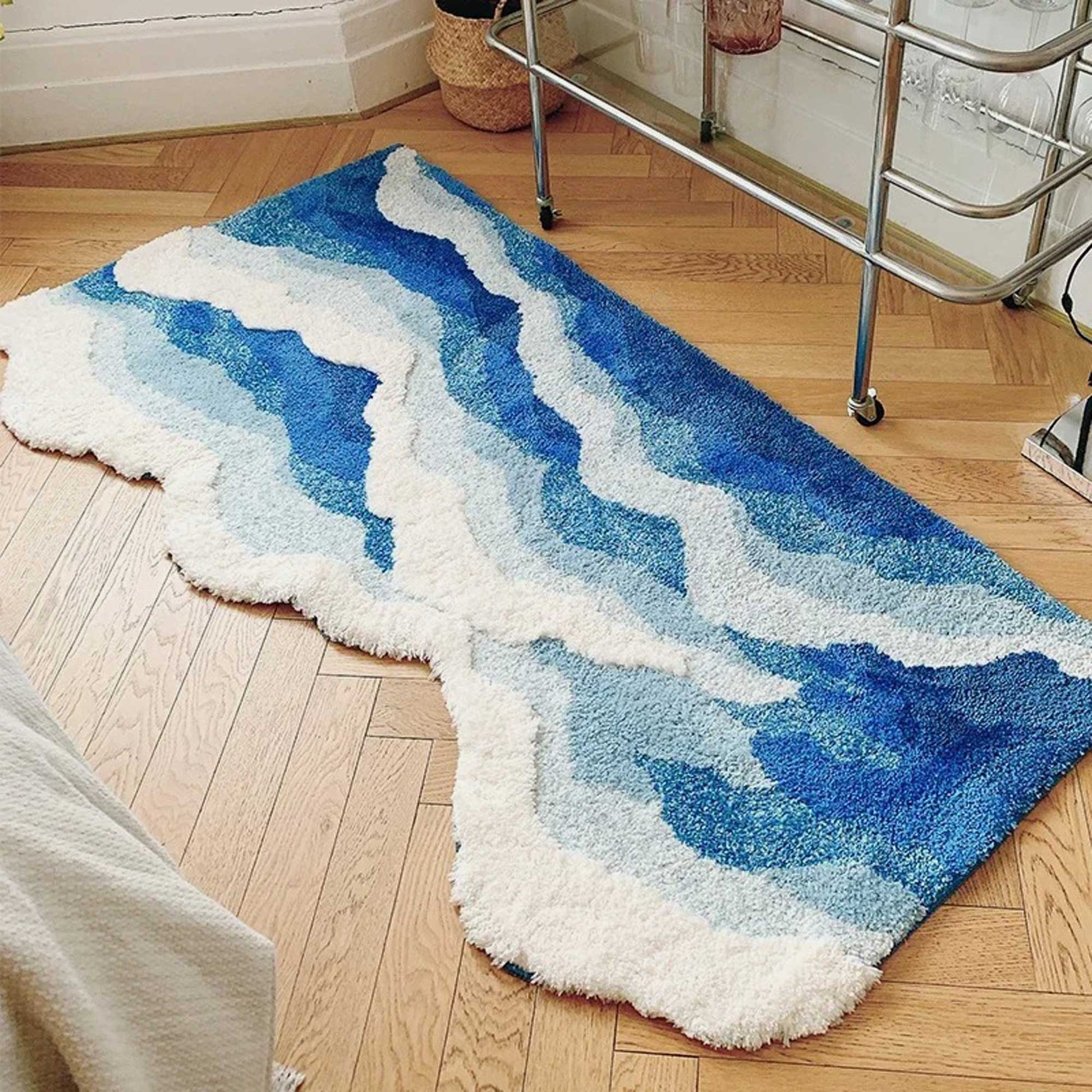 Tufted Rug Ocean Waves Rug Front