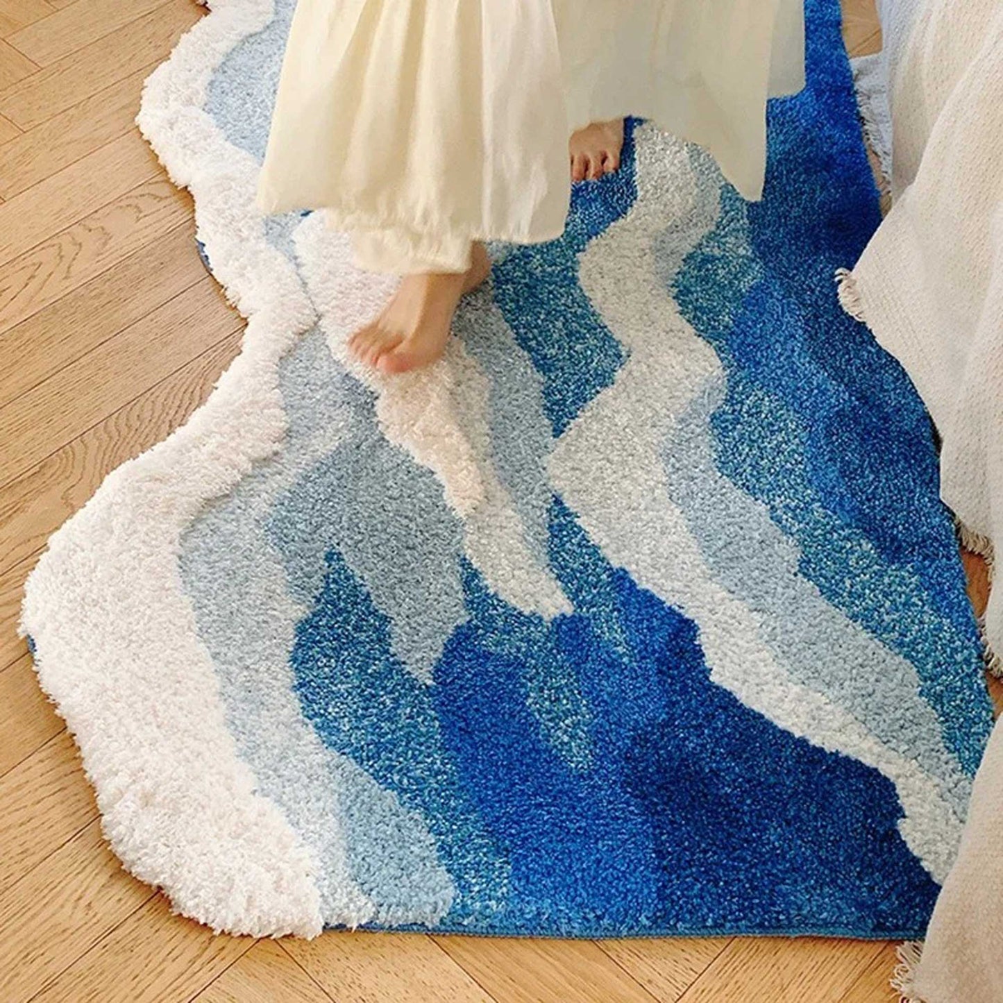 Tufted Rug Ocean Waves Rug Overhead