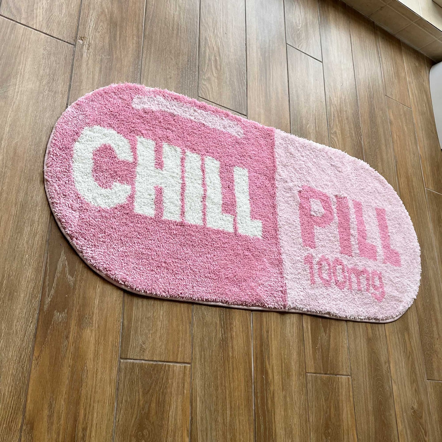 Tufted Rug Pink Chill Pill Rug Side