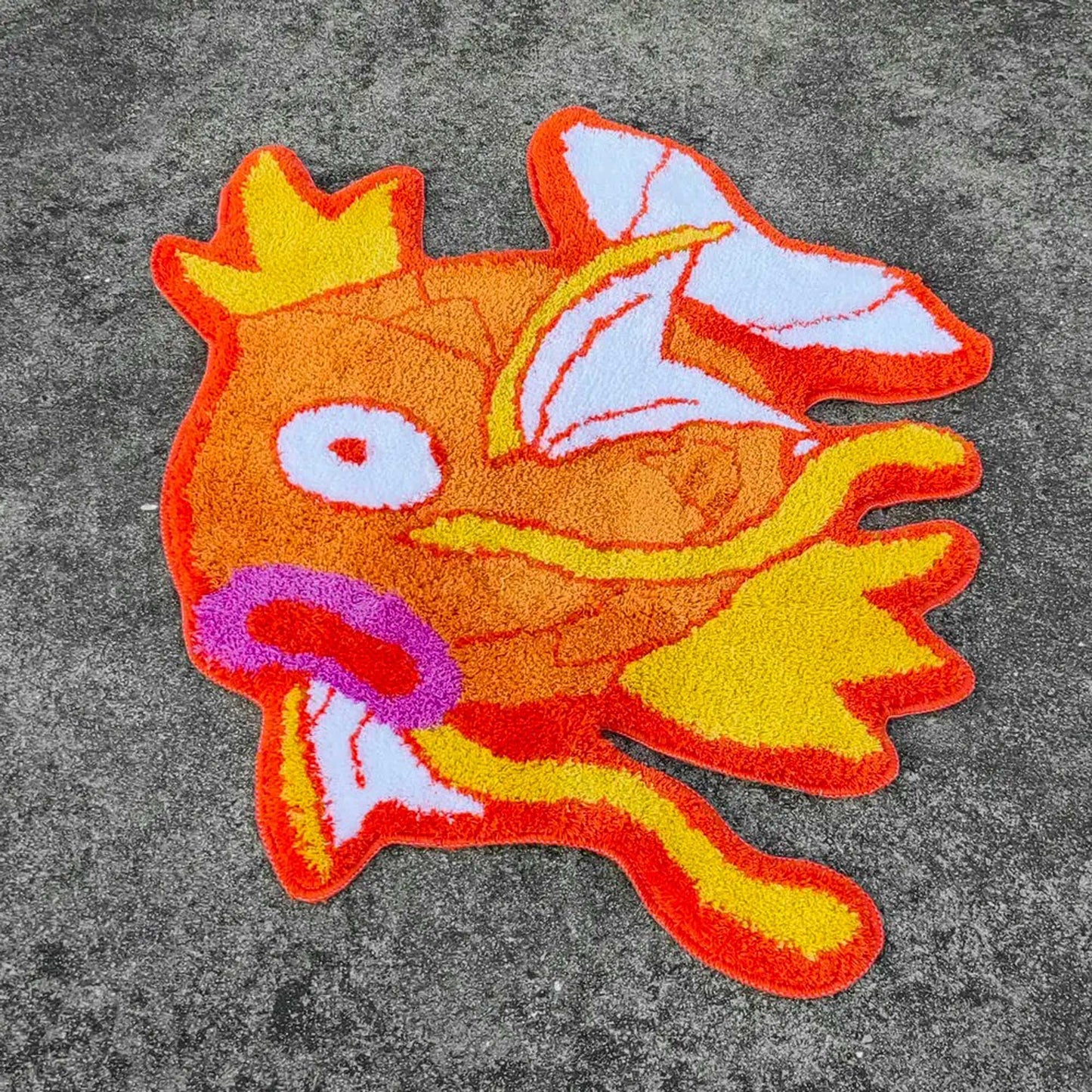 Tufted Rug Pokemon Magikarp Rug Front Diagonal