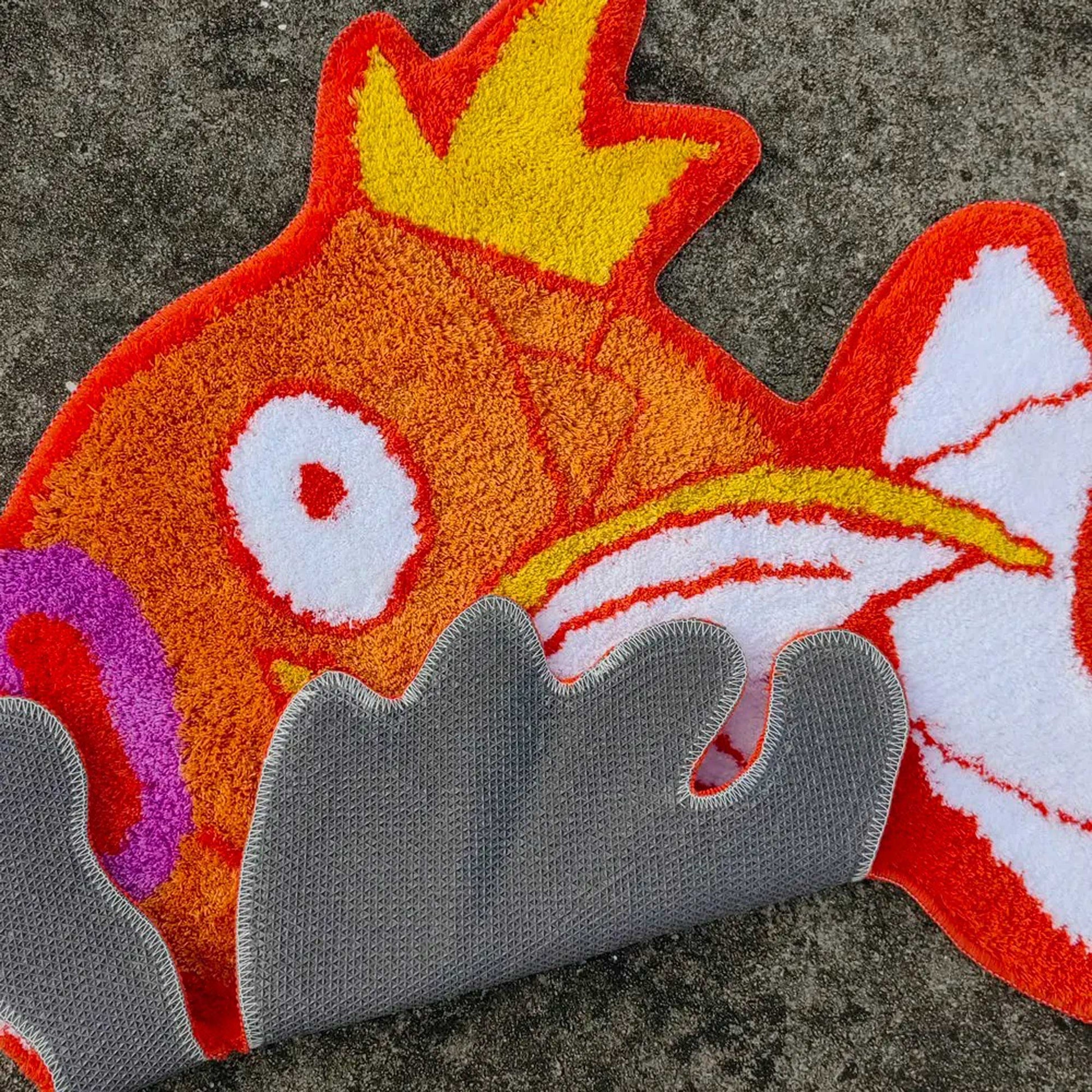 Tufted Rug Pokemon Magikarp Rug Front & Back