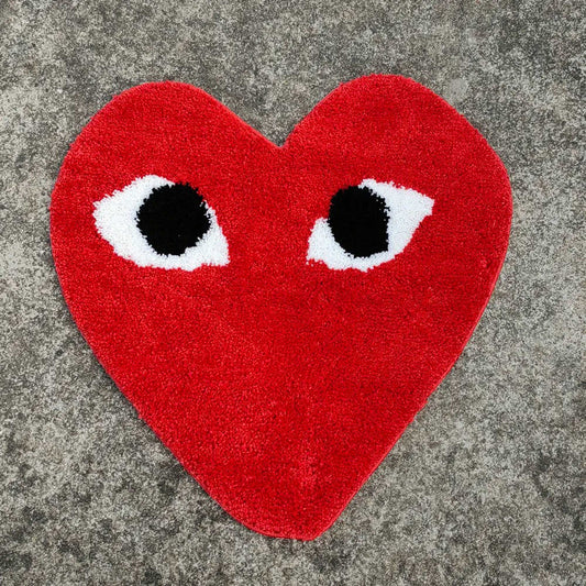 Tufted Rug Red Comme des Garcons CDG Heart Rug Front