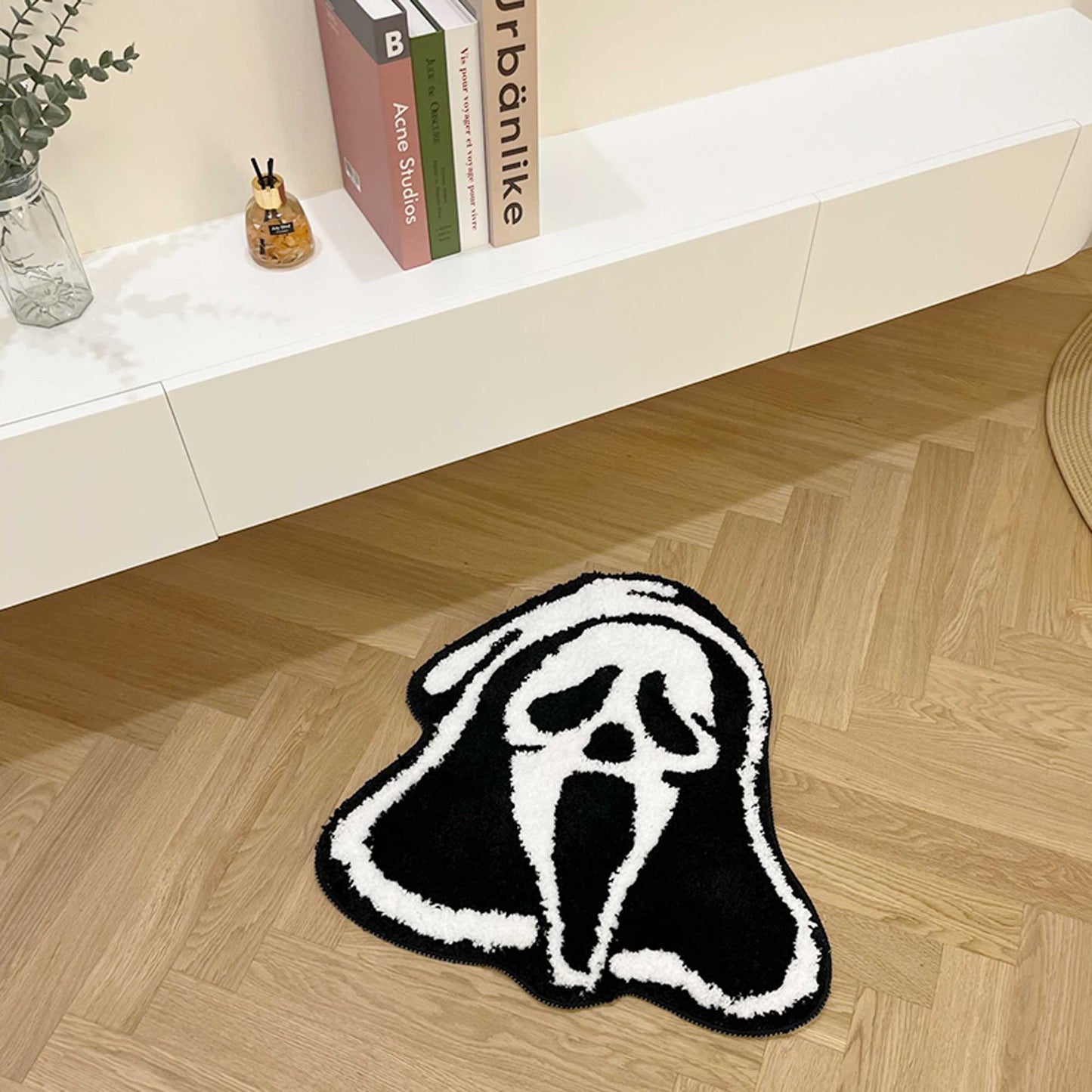 Tufted Rug Scream Ghostface Rug Front in a Bedroom
