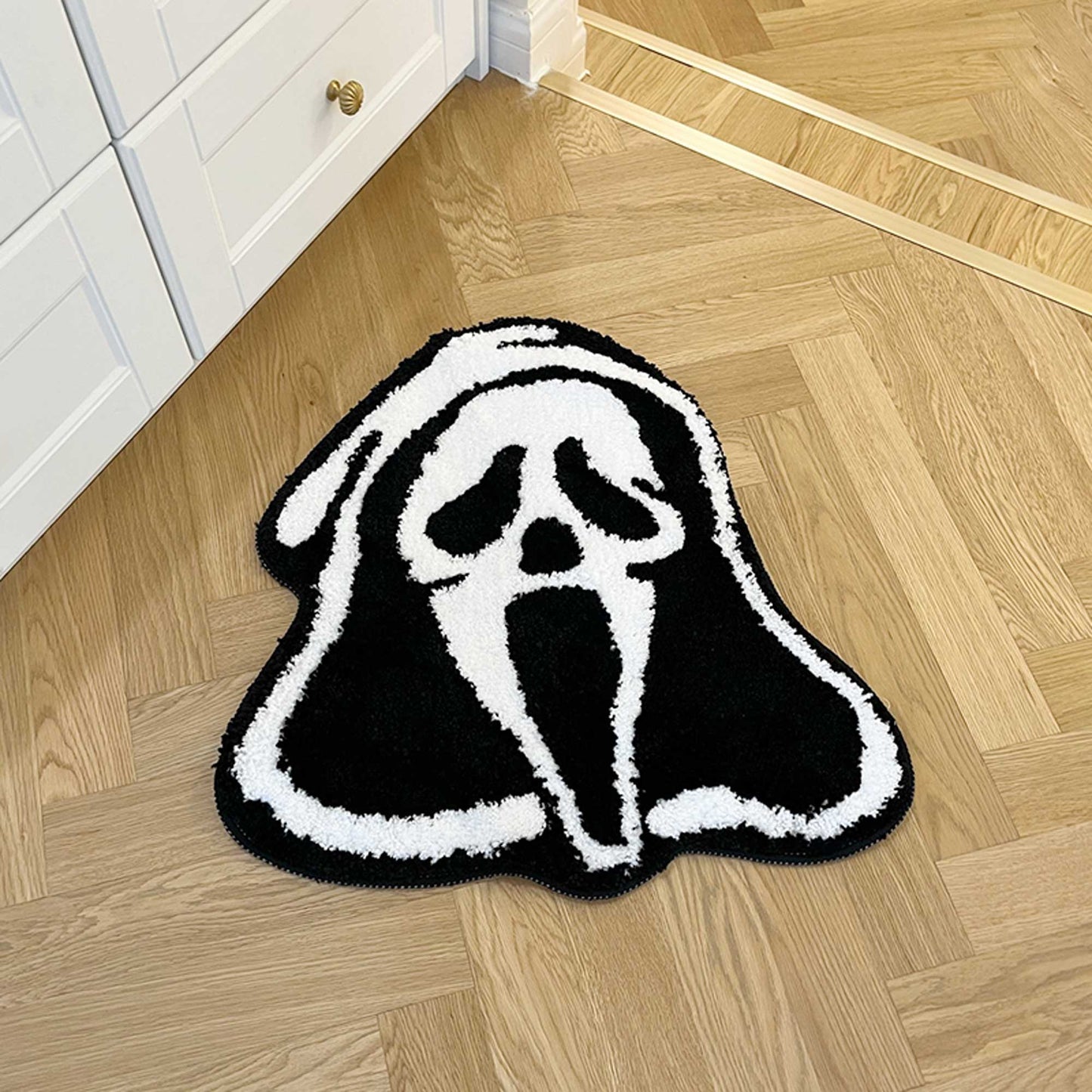 Tufted Rug Scream Ghostface Rug Front in a Bedroom