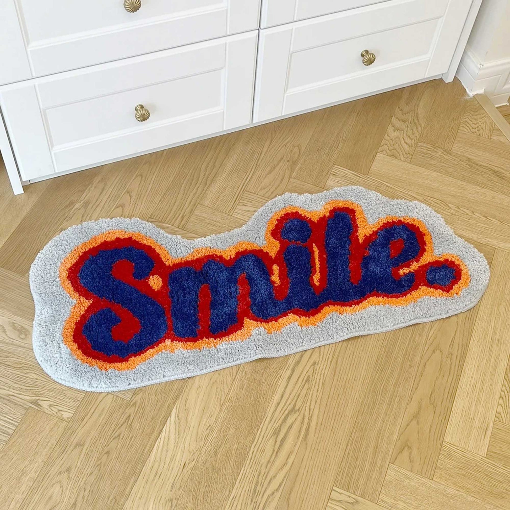 Tufted Rug Smile Rug in Living Room