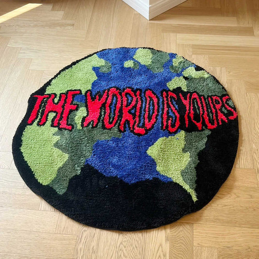 Tufted Rug The World is Yours Rug Front