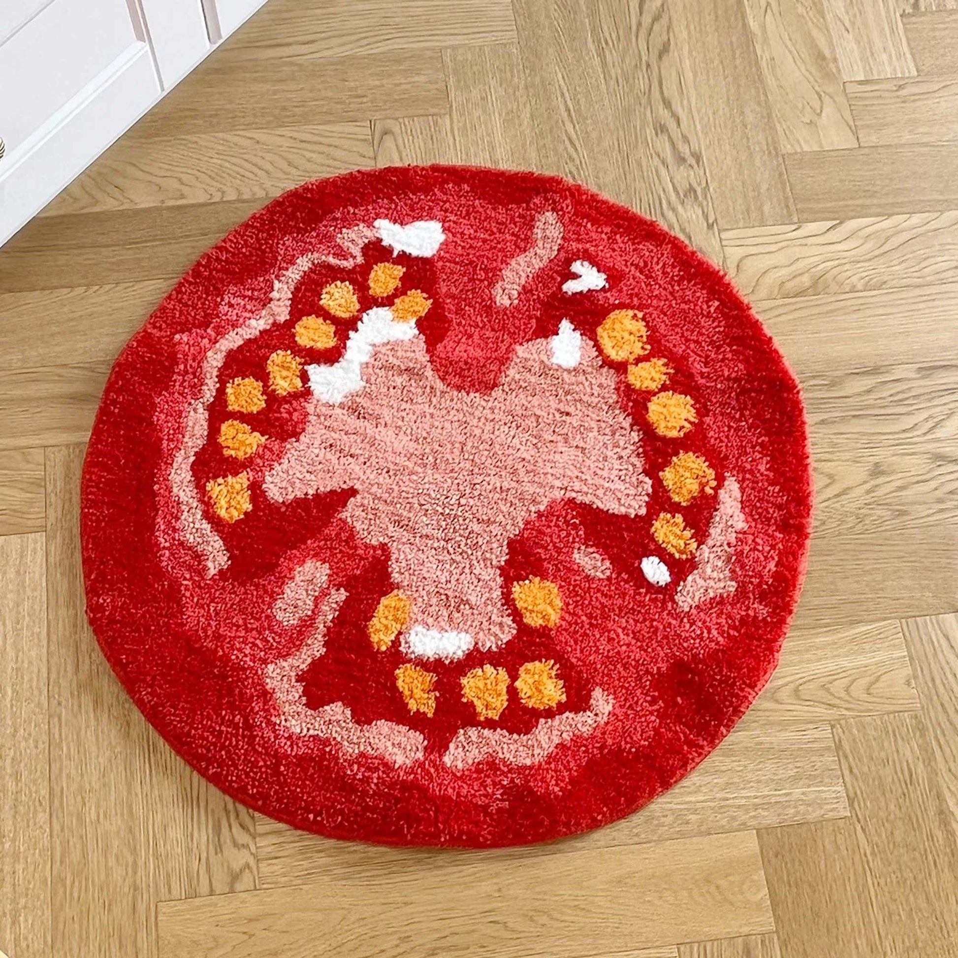 Tufted Rug Tomato Rug Front